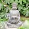 Glitzhome® Zen-Style LED Meditating Buddha Outdoor Fountain